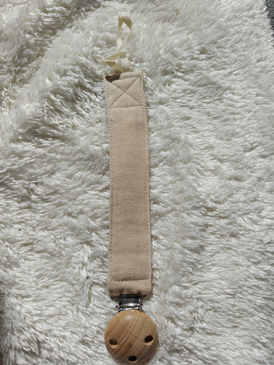 Minimalistisch Speenkoord van Stof – Beige